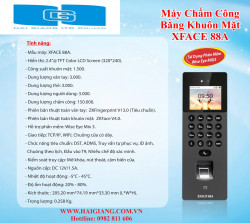  Máy Chấm Công Bằng Vân tay + Khuôn Mặt XFACE 88A